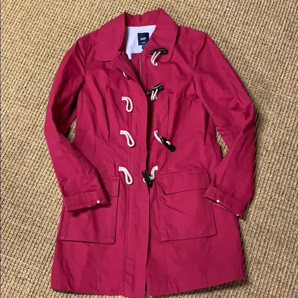 Berry Red Trench Coat